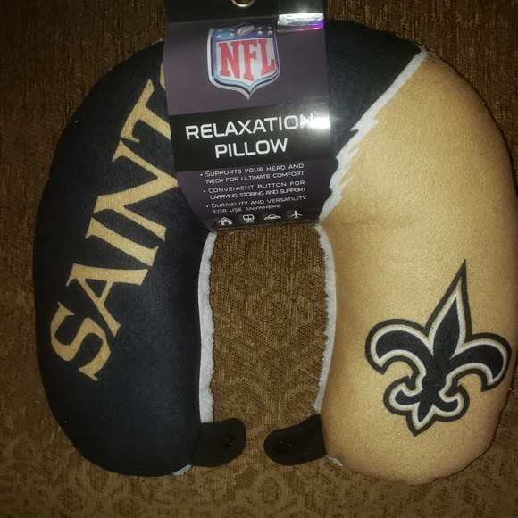 AUTHENTIC NFL New Orleans Saints Travel Pillow - Picture 4 of 8